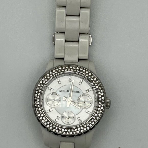 MICHAEL KORS Mini Parker MK5458 White Watch Working - Picture 3 of 8
